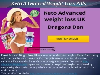 Keto Advanced Weight Loss Pills