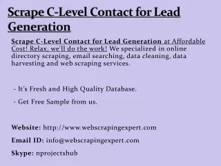 scrape c level contact for lead generation