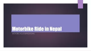 Motorbike ride in Nepal