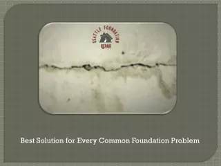 best solution for every common foundation problem