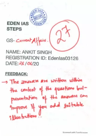 GS MAINS TEST SERIES FOR UPSC  BY EDEN IAS