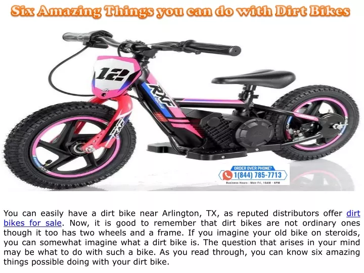 six amazing things you can do with dirt bikes