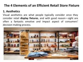 The 4 Elements of an Efficient Retail Store Fixture