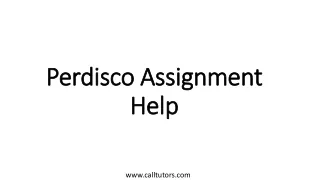 perdisco assignment help