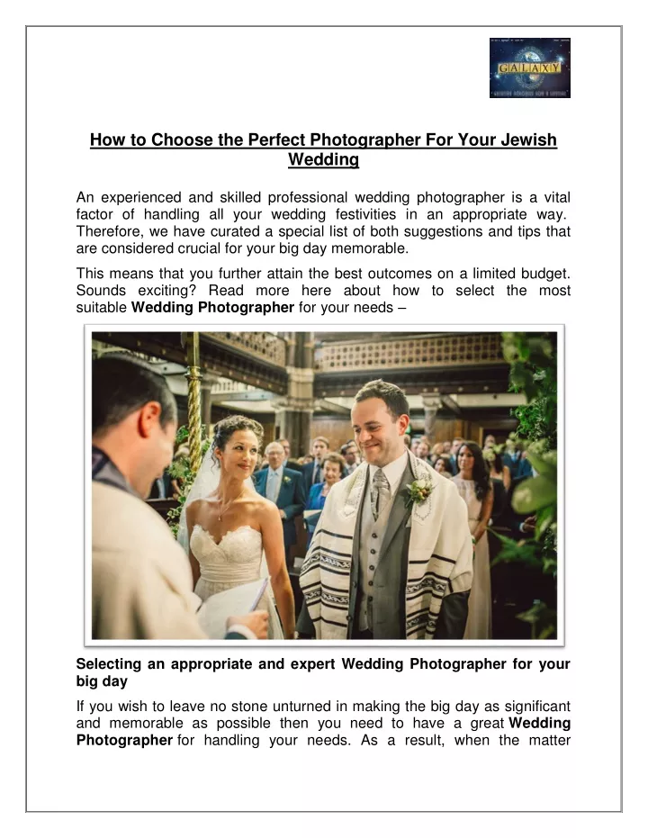 how to choose the perfect photographer for your
