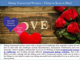 Dating Trans Women – Things to Keep in Mind