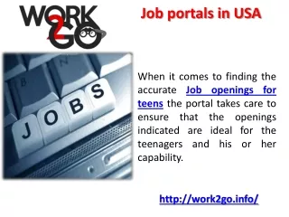Job portals in USA - Work2Go
