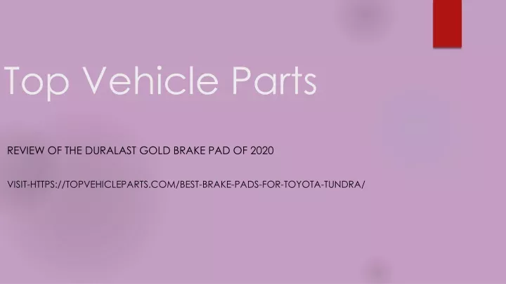 top vehicle parts