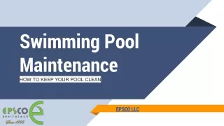 Swimming Pool Cleaning | Swimming Pool Maintenance Company | NADCA