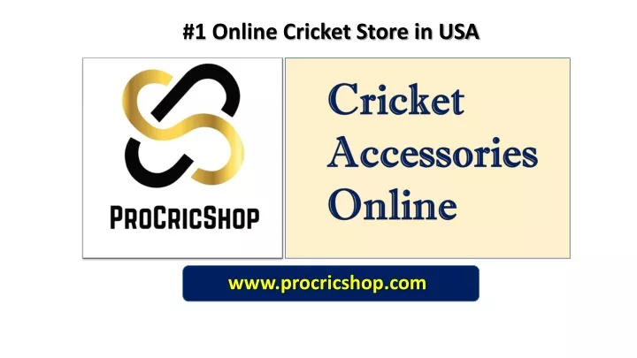1 online cricket store in usa