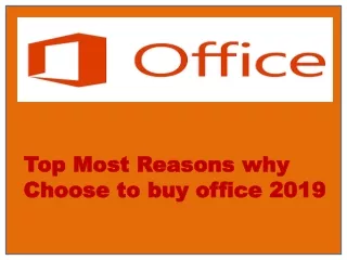 Top Most Reasons why Choose to buy office 2019