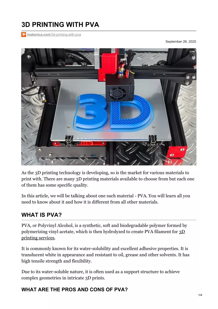 3d printing with pva
