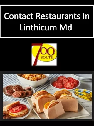 Contact Restaurants In Linthicum Md