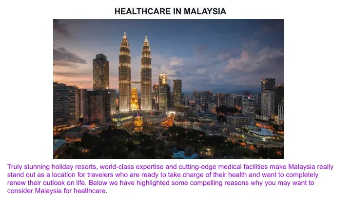 healthcare in malaysia