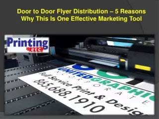 Door to Door Flyer Distribution – 5 Reasons Why This Is One Effective Marketing Tool