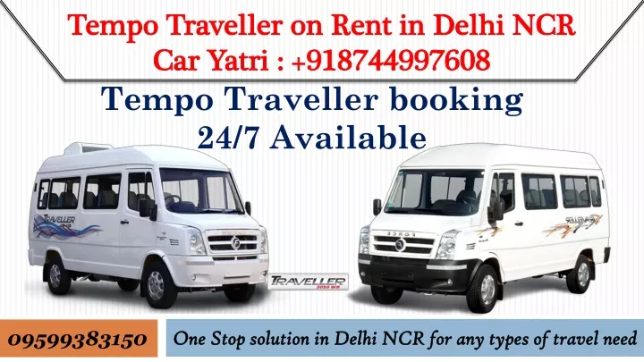 tempo traveller on rent in delhi ncr tempo