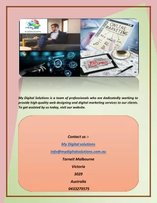 my digital solutions is a team of professionals