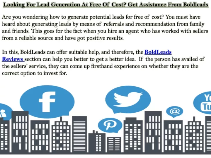 looking for lead generation at free of cost