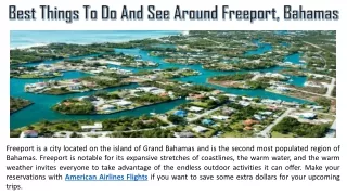 best things to do and see around freeport bahamas