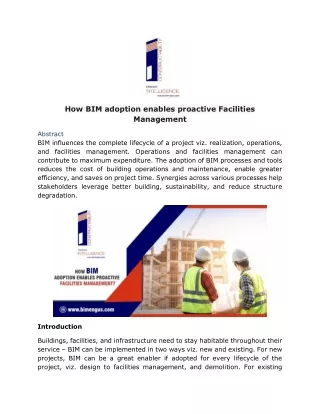how bim adoption enables proactive facilities