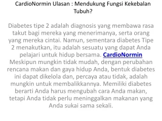 CardioNormin® *Diperbarui 2020* Apakah Ini Benar-benar Bekerja?