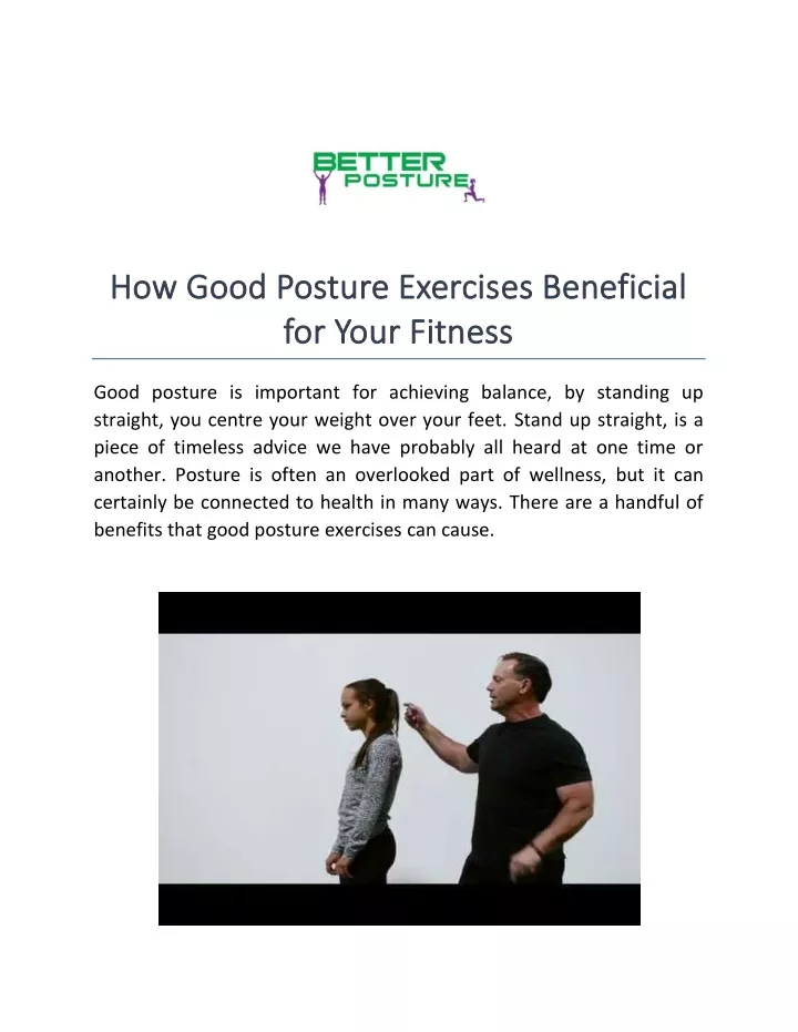 how how good posture exercis good posture