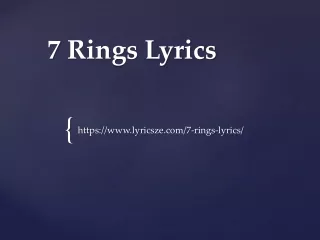 7 Rings Lyrics