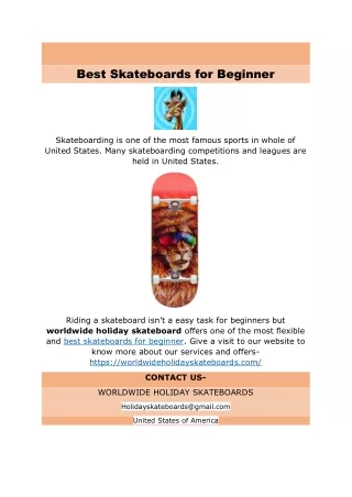 Best Skateboards for Beginner