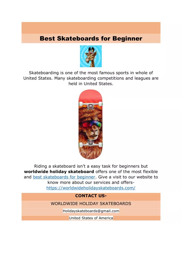 best skateboards for beginner