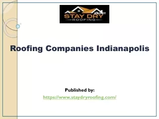 Roofing Companies Indianapolis