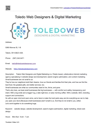 Toledo Web Designers & Digital Marketing