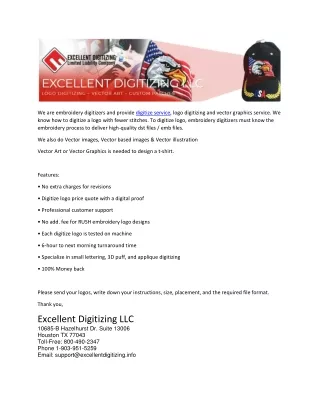 we are embroidery digitizers and provide digitize