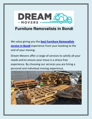 Furniture Removalists in Bondi