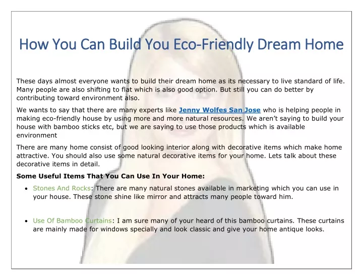 how you can build you eco how you can build