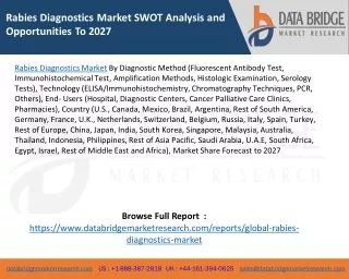 rabies diagnostics market swot analysis