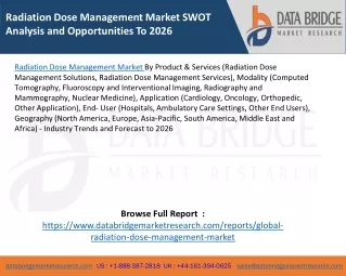 radiation dose management market swot analysis
