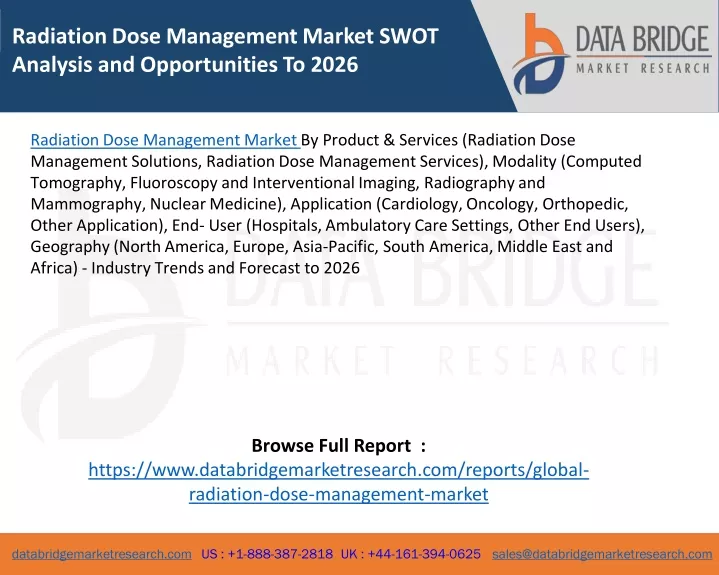 radiation dose management market swot analysis