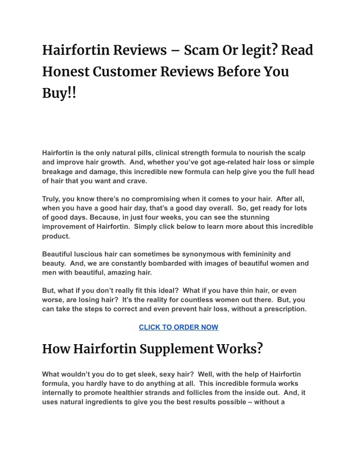 hairfortin reviews scam or legit read honest