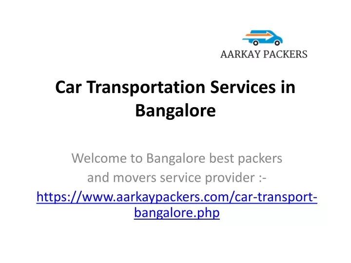 car transportation services in bangalore