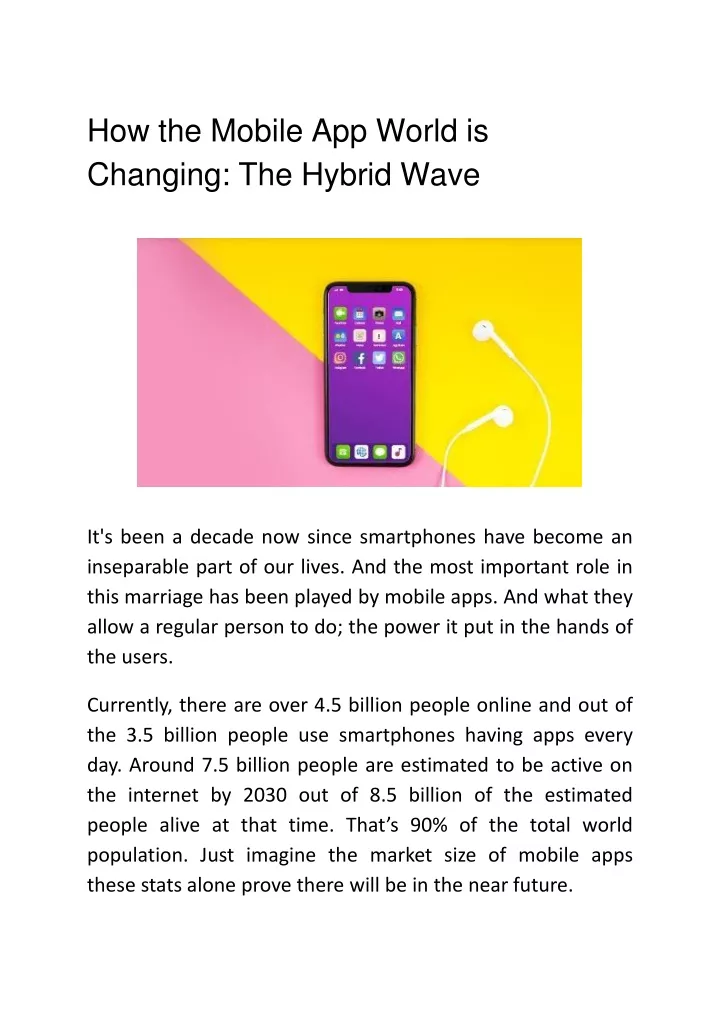 how the mobile app world is changing the hybrid wave