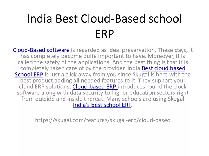 india best cloud based school erp