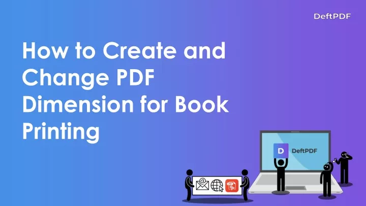 how to create and change pdf dimension for book printing