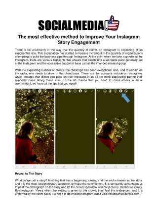 The most effective method to Improve Your Instagram Story Engagement
