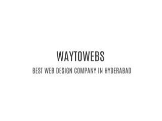 best web gesign company in hyderabad