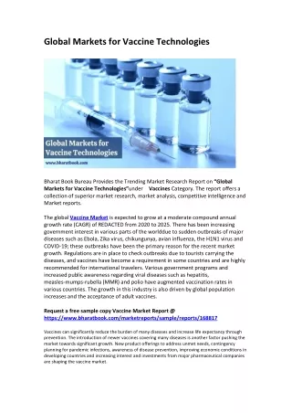 global markets for vaccine technologies