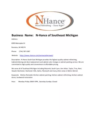 N-Hance of Southeast Michigan