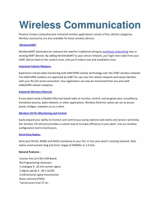 wireless communication