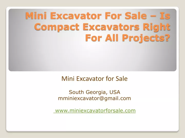 mini excavator for sale is compact excavators right for all projects
