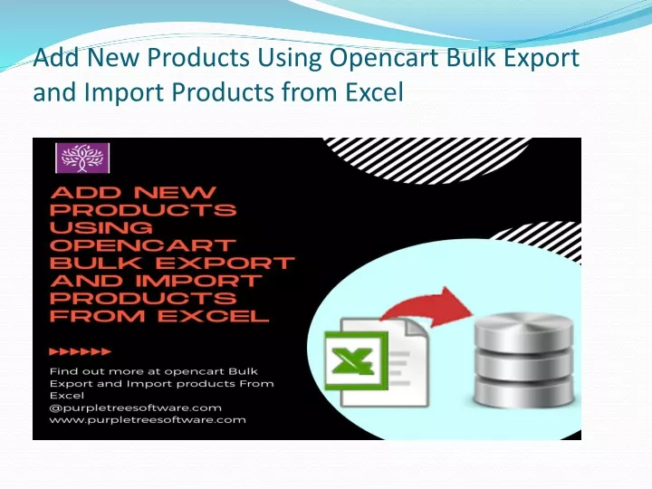 add new products using opencart bulk export and import products from excel
