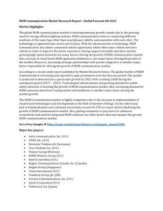 m2m communication market research report global